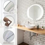 Apvalus LED veidrodis su lietimui jautriu jungikliu 50 cm (Sidabrinė)