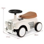 Vaikiškas paspiriamasis automobilis su daiktadėže ir apsauga nuo apvirtimo (Balta)