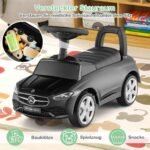 Vaikiškas automobilis su vairu ir daiktadėže (Juoda)