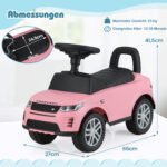 Vaikiškas paspiriamas automobilis su daiktadėže (Rožinė)
