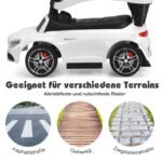 Vaikiškas automobilis 3 viename su stogeliu ir daiktadėže (Balta)