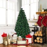 Dirbtinė Kalėdų eglutė su šviesolaidiniu spalvų keitikliu ir LED apšvietimu (Žalia)