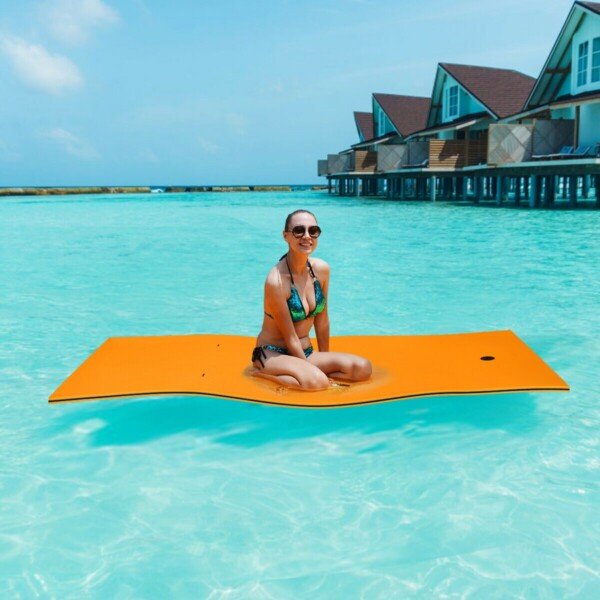 Pripučiamas vandens čiužinys 210x66cm 60kg oranžinis (Oranžinė)