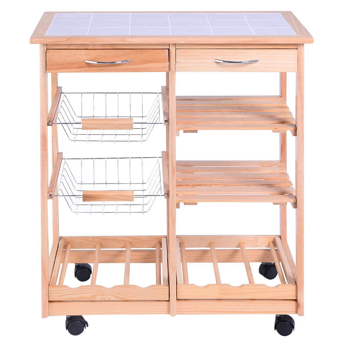 s-l1600_2__3_1_2 Mobilus virtuvinis vežimėlis su stalčiais ir lentynomis (Balta)