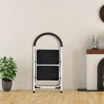 Sulankstomos dvinarių kopėtėlės 150 kg (Juoda ir sidabrinė)