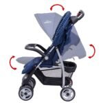 Sulankstomas sportinis vežimėlis kūdikiams (Mėlyna)