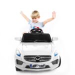 Vaikiškas elektromobilis su nuotoliniu valdymu ir MP3 funkcija (Balta)