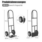 Transportavimo vežimėlis su P formos rankena (Juoda)
