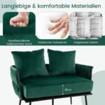 Dviejų vietų sofa su dviem pagalvėlėmis (Žalia)