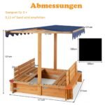 Smėlio dėžė su kedro medienos stogu (Natūrali)