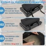 Krepšinio stovų pagrindas su smėlio maišu (Juoda)