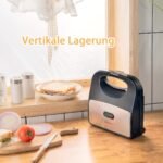 Daugiafunkcis elektrinis sumuštinių keptuvas 750 W (Juoda ir sidabrinė)