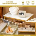 Stalų komplektas „2in1“ su stalviršiu (marmuro imitacija) (Balta)