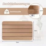 Vonios kilimėlis su medžio dizainu atsparus drėgmei 55 x 34 cm (Ruda)