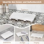 Vonios kilimėlis 60 x 48 cm atsparus vandeniui ir neslystantis (Balta)