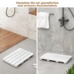 Vonios kilimėlis HIPS atsparus vandeniui ir neslystantis iki 150 kg svorio (Balta)