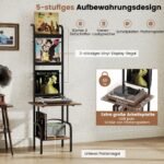 Stovas 5 vinilinėms plokštelėms (Rustiška ruda)