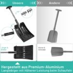 Daugiafunkcinė sniego šluota su šepečiu ir gremžtuku (Juoda)