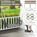 Pakabinamas krėslas su dvigubomis virvėmis atsparus oro sąlygoms (Ruda)