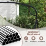 Metalinis supynių stovas 180 x 133 x 182 cm (Juoda)