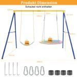 Tvirtas A formos supynių stovas 249 x 185 x 181 5 cm (Mėlyna ir geltona)