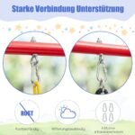 A formos lauko sūpynių stovas su įžeminimo inkarais ir neslystančiais pėdų dangteliais (Mėlyna)