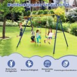 Daugiafunkcis lauko žaidimų stovas su krepšiniu ir sūpynėmis (Spalvota)