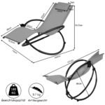 Sulankstomas lauko gultas su atlošu ir puodelio laikikliu (Pilka)