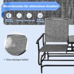 Dvigubos lauko supynės su stalu (Pilka)