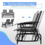 Dvigubos lauko supynės su stalu (Pilka)