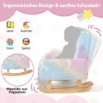 Vaikiškas supamas krėslas su flanelės apmušalu (Spalvotas)