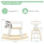 Medinis supamas arkliukas su nuimamomis apsaugomis (Balta)