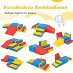 Interaktyvūs minkšti laipiojimo blokeliai vaikams (7 vnt) (Spalvoti)