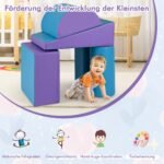 Dideli minkšti putplasčio blokai vaikų žaidimams ir mankštai (Mėlyna + Violetinė)