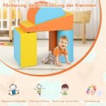 5 dalių minkštų putų blokų rinkinys vaikams laipiojimui ir žaidimams (Geltona + Oranžinė)