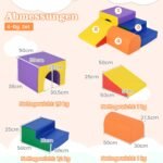 4 dalių minkštų putų blokelių žaidimų rinkinys vaikams (Spalvotas)