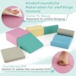 7 dalių minkštų putų blokelių rinkinys vaikams (Mėlyna)