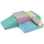 7 dalių minkštų putų blokelių rinkinys vaikams (Mėlyna)