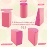 5 dalių minkštų putų blokelių rinkinys laipiojimui ir mankštoms (Rožinė)