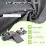 5 dalių minkštųjų putplasčio blokų rinkinys vaikams (Pilka)