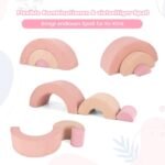 3 dalių minkštų putplasčio blokelių rinkinys vaikams (Rožinė)