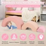 3 dalių minkštų putplasčio blokelių rinkinys vaikams (Rožinė)