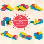 5 dalių putplasčio blokelių rinkinys vaikams (Mėlyna)