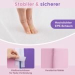 Minkšti putplasčio statybiniai blokeliai su tuneliu ir rampa (Mėlyna + Violetinė)