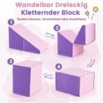 Minkšti putplasčio statybiniai blokeliai su tuneliu ir rampa (Mėlyna + Violetinė)