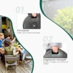 Užpildomas skėčių stovas (Juoda)