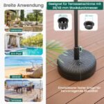 Užpildomas skėčių stovas (Juoda)