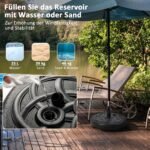 Sunkus skėčio stovas iš HDPE (Juoda)