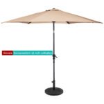 Tvirtas apvalus skėčio stovas su fiksavimo rankenėle (Juoda)