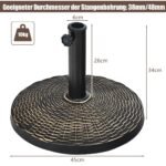 Sodo skėčio stovas su 46 cm pagrindo skersmeniu (Bronza)